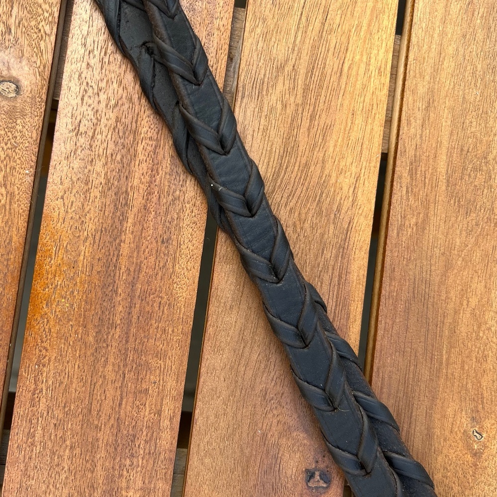 Fancy Stitched Hunter Laced Reins Equestrian Tack - Picture 7 of 9